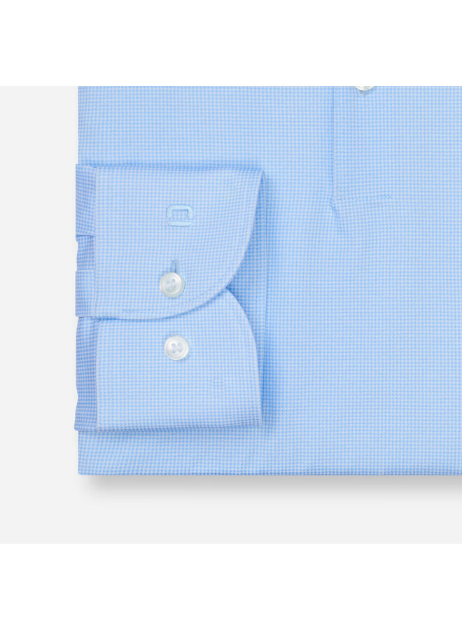 Polo Lange Mouw Knitted 24/7 Body-Fit Structuur Licht Blauw 2120 14 11