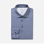 Polo Lange Mouw Knitted 24/7 Body-Fit Structuur Marine Blauw 2120 14 18