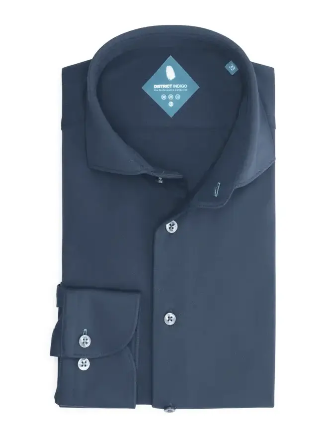 Overhemd Pique Performance 7.31.025.780-014 Mid Blauw