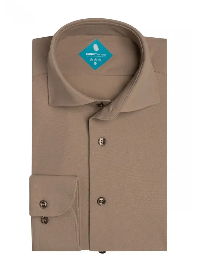Overhemd Pique Performance 7.31.025.780-043 Mid Brown