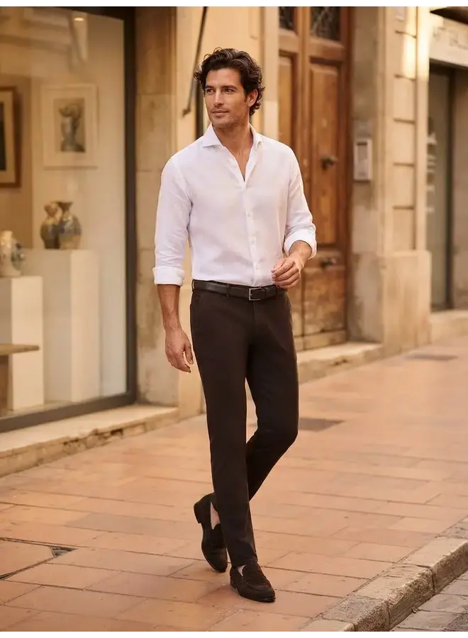 Chino ROB - Coloured Denim Slim Fit 6287 1582 Col. 597 Brown
