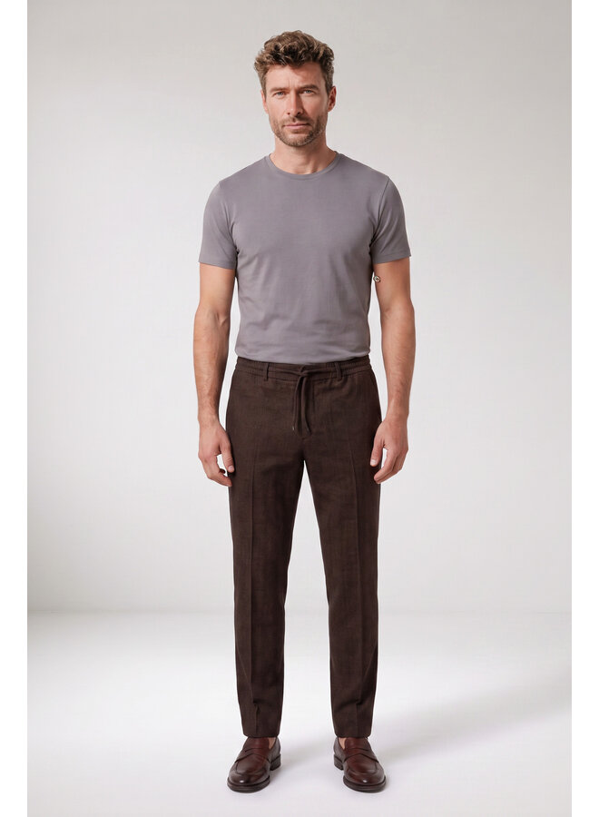 Broek / Chino Knitted Certosa 621062 Col. 80 Chocolate Brown