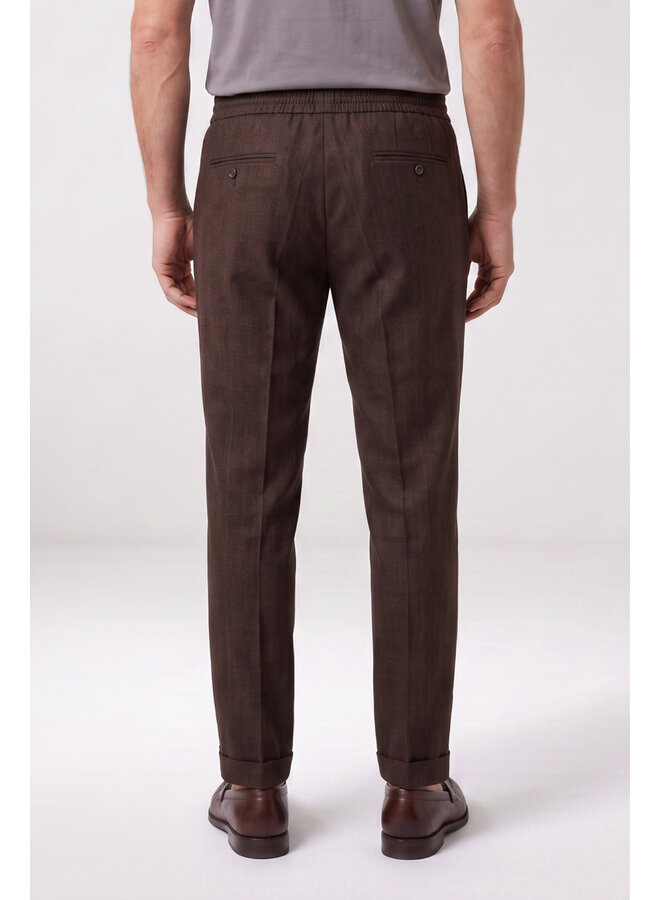 Broek / Chino Knitted Certosa 621062 Col. 80 Chocolate Brown