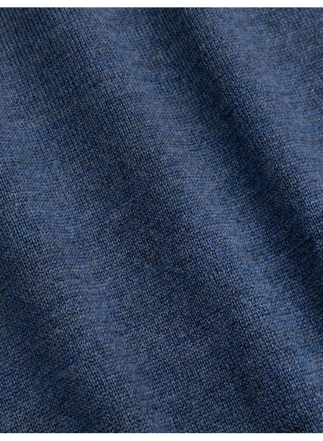 Merino Half Zip Pullover 118265001 Kleur 650000 Mid Blue