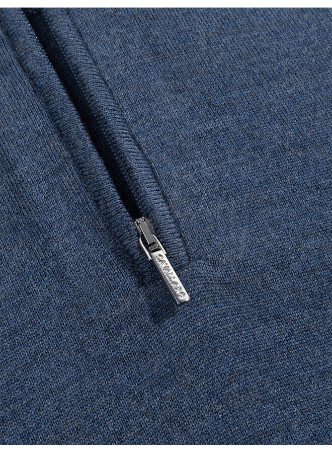 Merino Half Zip Pullover 118265001 Kleur 650000 Mid Blue