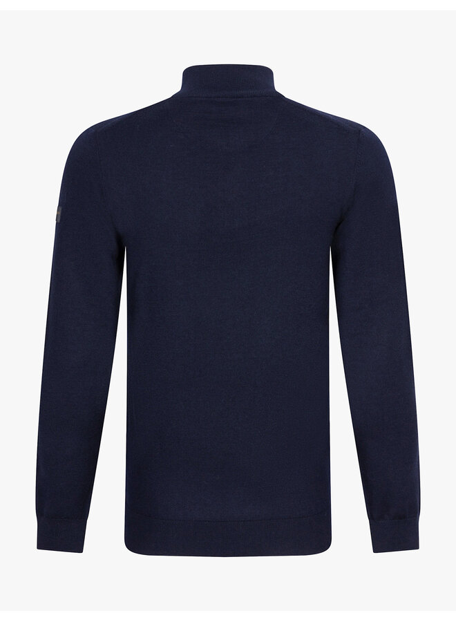 Merino Half Zip Pullover 118265001 Kleur 699000 Dark Blue