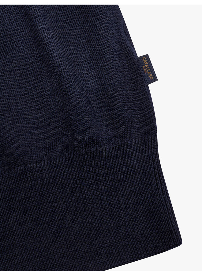 Merino Half Zip Pullover 118265001 Kleur 699000 Dark Blue