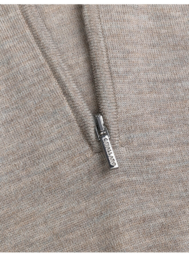 Merino Half Zip Pullover 118265001 Kleur 841000 Light Taupe