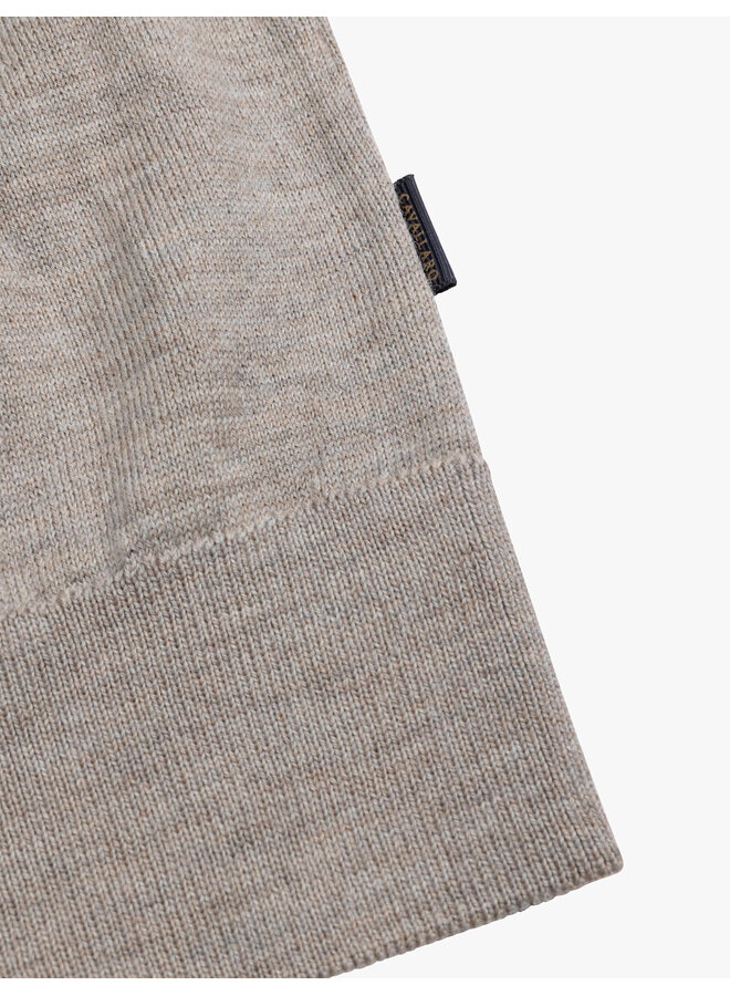 Merino Half Zip Pullover 118265001 Kleur 841000 Light Taupe