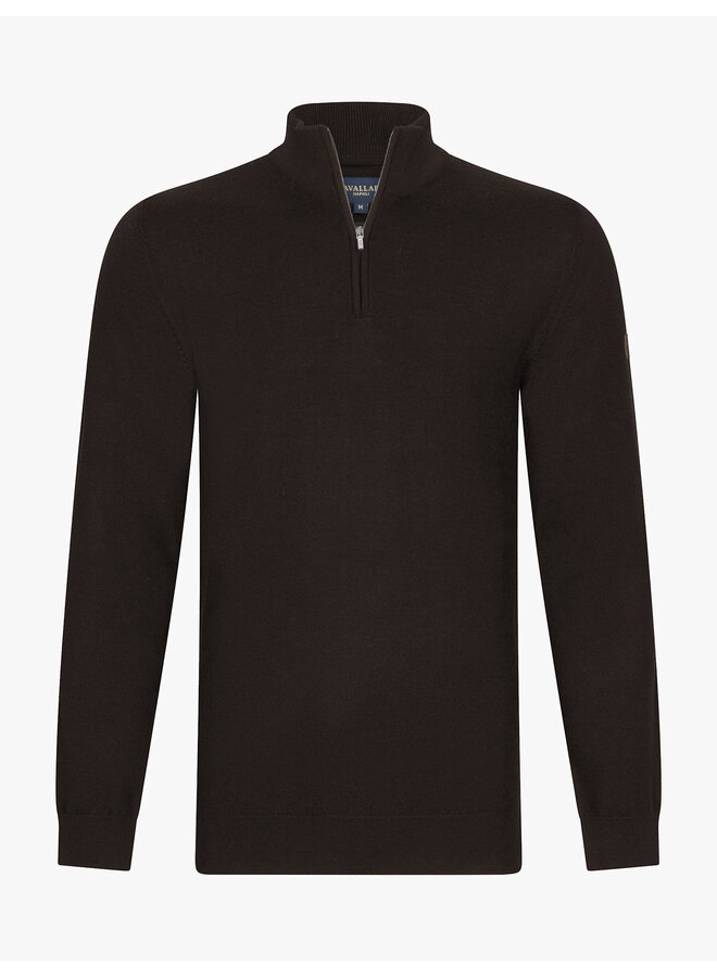 Merino Half Zip Pullover 118265001 Kleur 898000 Dark Brown