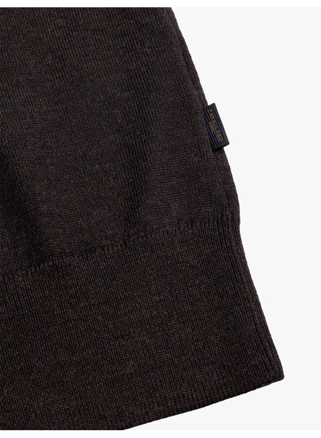 Merino Half Zip Pullover 118265001 Kleur 898000 Dark Brown