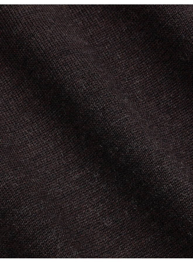 Merino Half Zip Pullover 118265001 Kleur 898000 Dark Brown