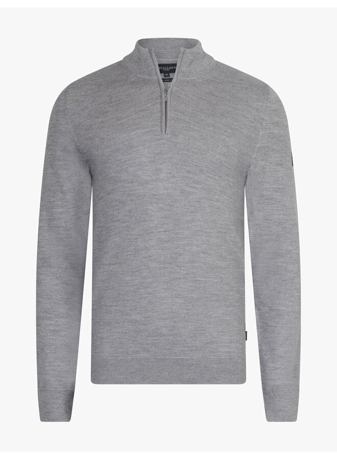 Merino Half Zip Pullover 118265001 Kleur 900000 Light Grey