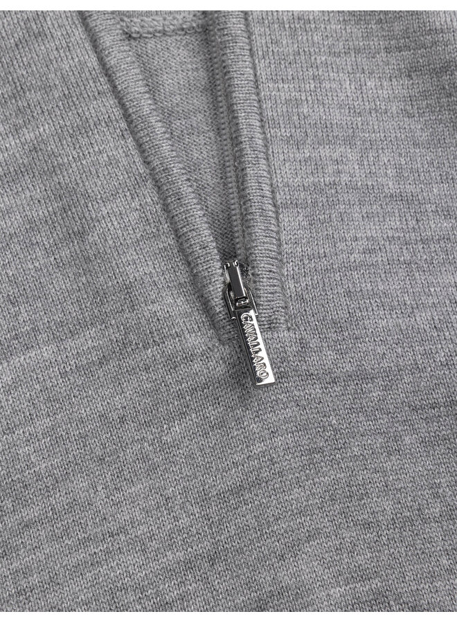 Merino Half Zip Pullover 118265001 Kleur 900000 Light Grey