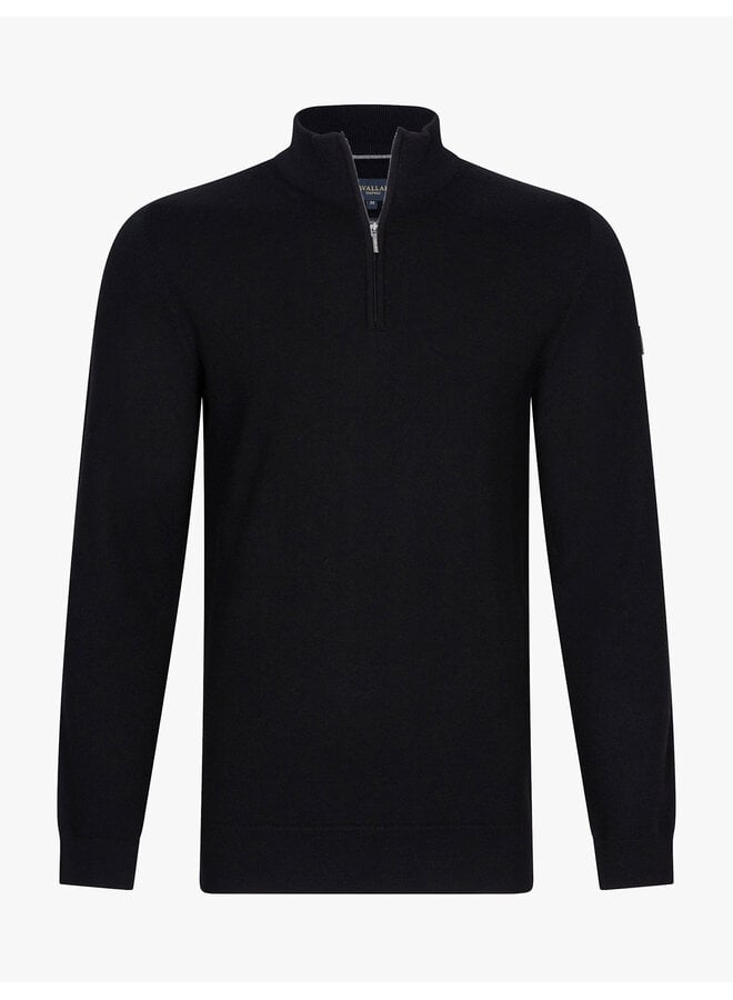 Merino Half Zip Pullover 118265001 Kleur 999000 Black