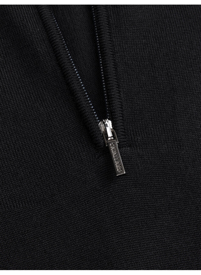 Merino Half Zip Pullover 118265001 Kleur 999000 Black