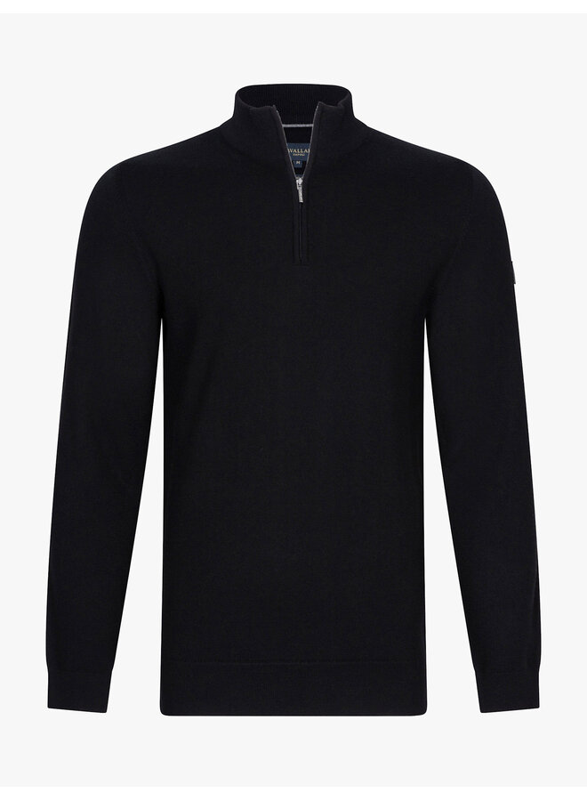 Merino Half Zip Pullover 118265001 Kleur 999000 Black