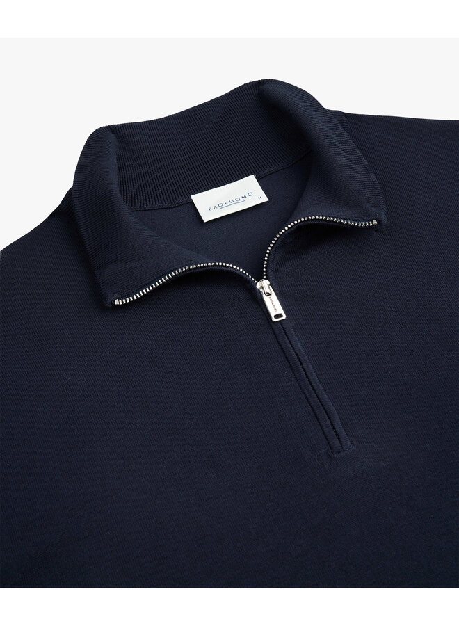 Half Zip Luxury Basic Donkerblauw PPXJ30002A
