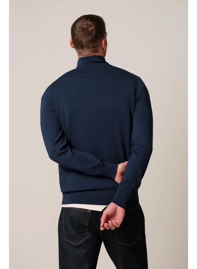 Half Zip Luxury Basic Donkerblauw PPXJ30002A