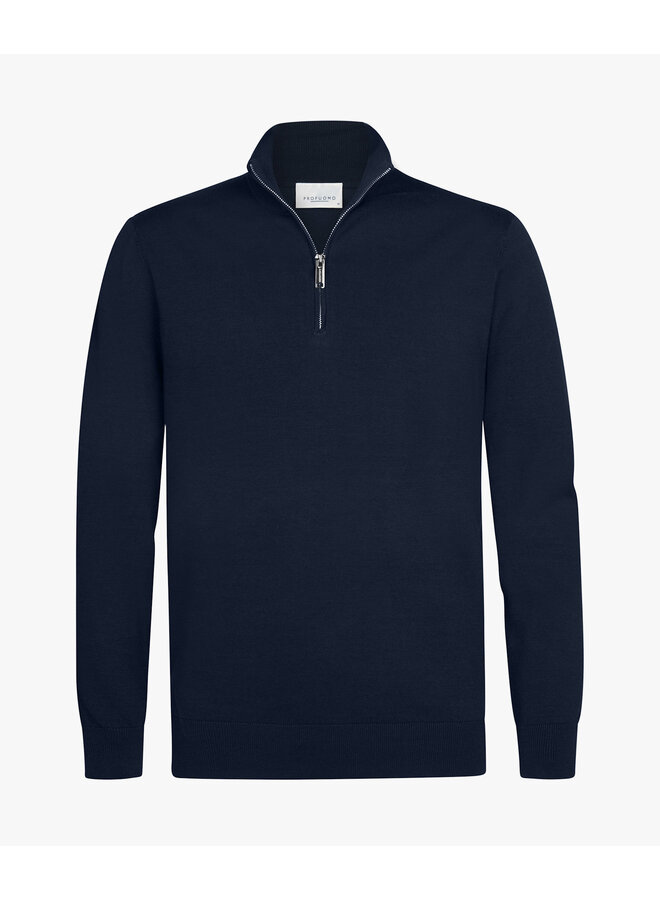 Half Zip Luxury Basic Donkerblauw PPXJ30002A