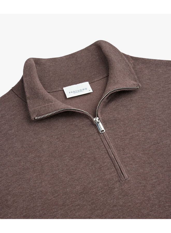 Half Zip Luxury Basic Aubergine PPXJ30002D