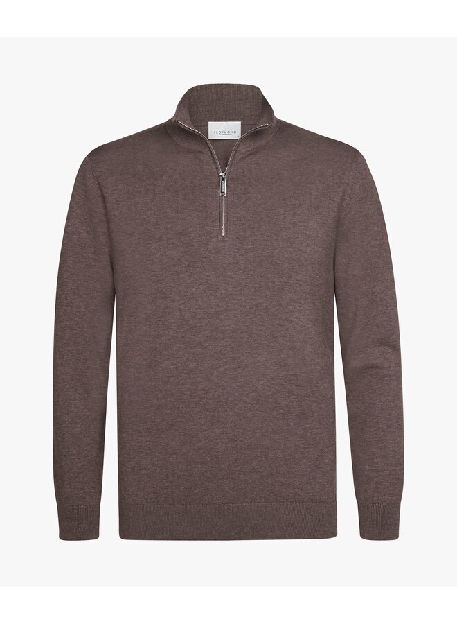 Half Zip Luxury Basic Aubergine PPXJ30002D