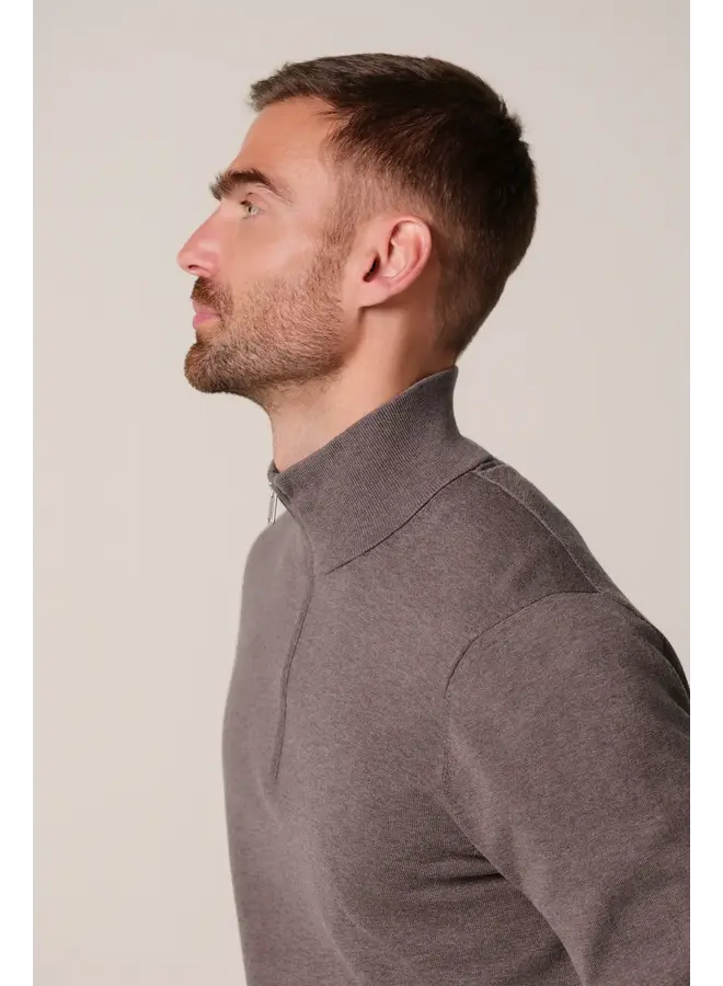 Half Zip Luxury Basic Aubergine PPXJ30002D