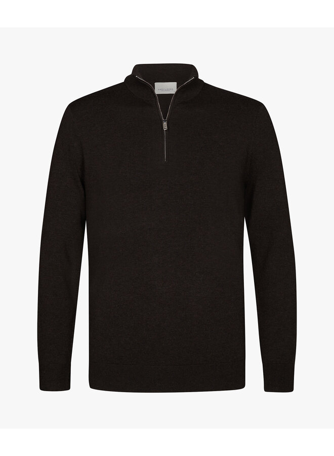 Half Zip Luxury Basic Bruin PPXJ30002E
