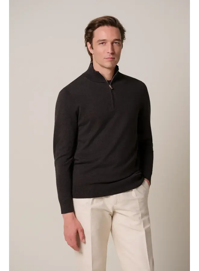 Half Zip Luxury Basic Bruin PPXJ30002E
