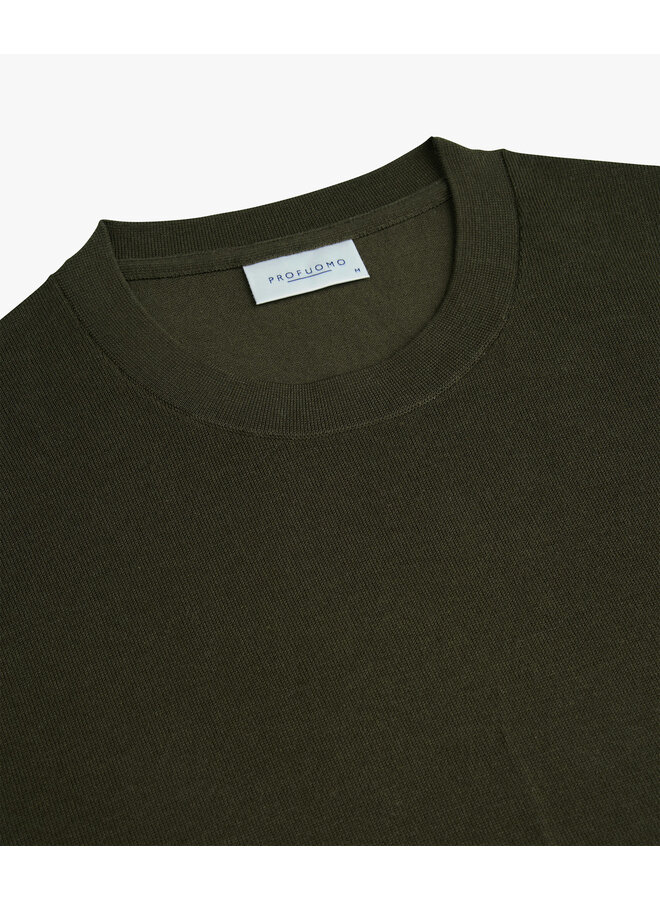 Crewneck Luxury Basic Donkergroen PPXJ30001C