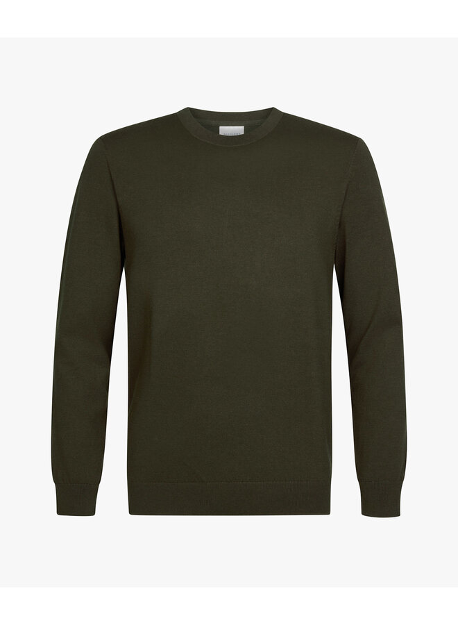 Crewneck Luxury Basic Donkergroen PPXJ30001C