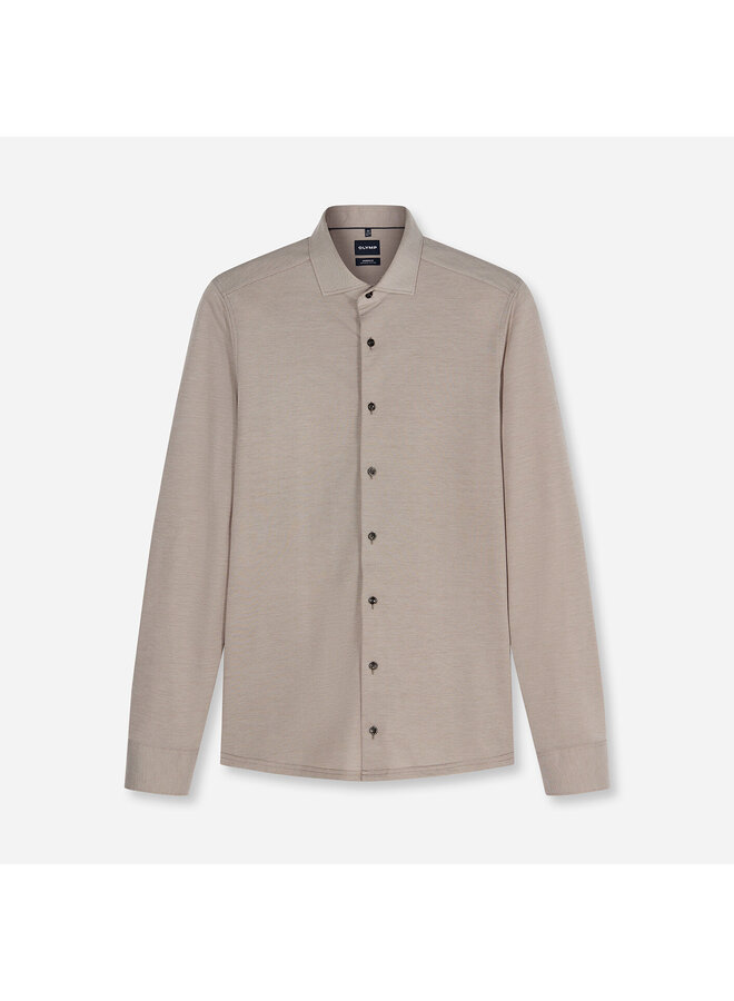 Overhemd Japanese Knitted Beige Modern Fit 1287 24 28