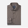Overhemd Streep Donker Bruin Modern Fit Luxor 1238 24 89