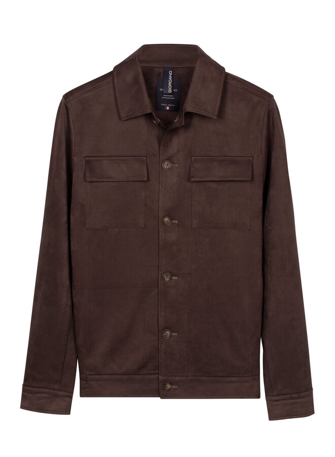 Overshirt Suède Look 627514 col 85 Bruin