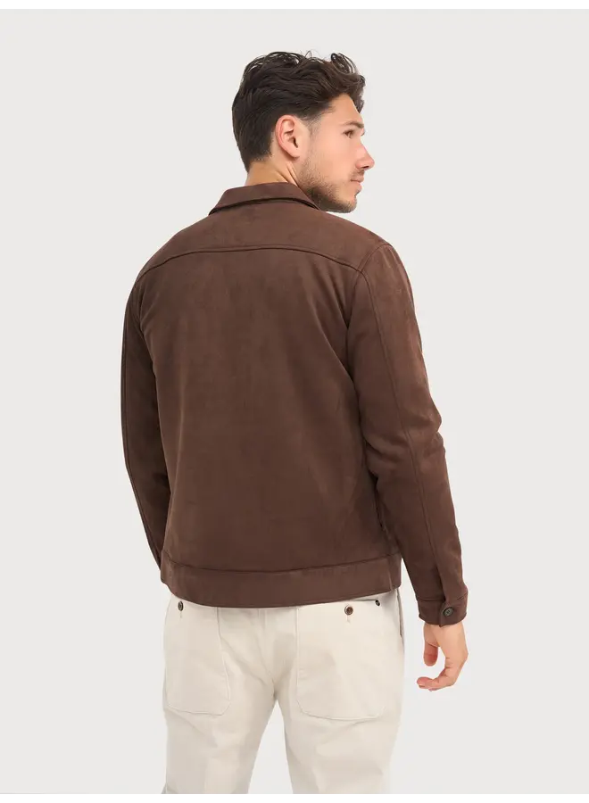 Overshirt Suède Look 627514 col 85 Bruin