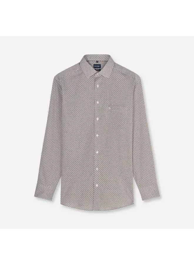 Overhemd Print Nougat Modern Fit Luxor 1308 24 27