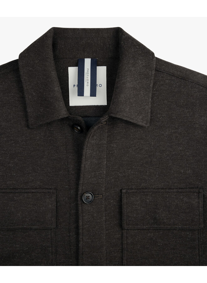 Overshirt Donkerbruin Knitted PPXF30001D