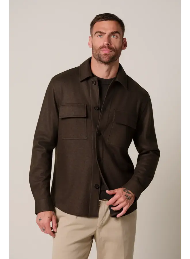 Overshirt Donkergroen Knitted PPXF30001C