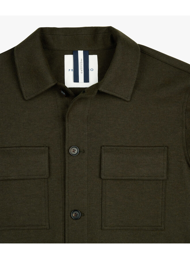 Overshirt Donkergroen Knitted PPXF30001C