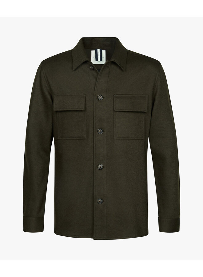 Overshirt Donkergroen Knitted PPXF30001C