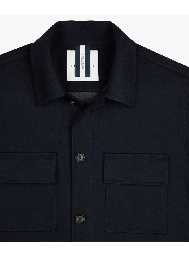 Overshirt Navy / Donkerblauw Knitted PPXF30001A
