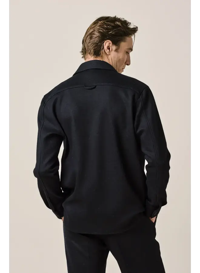 Overshirt Navy / Donkerblauw Knitted PPXF30001A