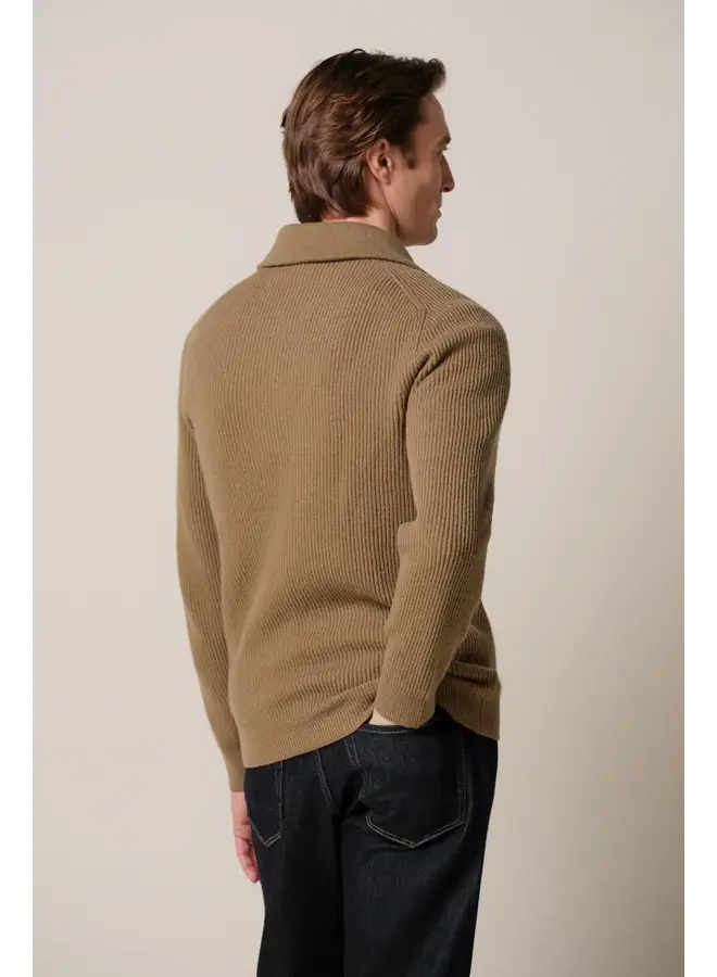 Pullover Half Zip Heavy Wol Cognac PPXJ30058C