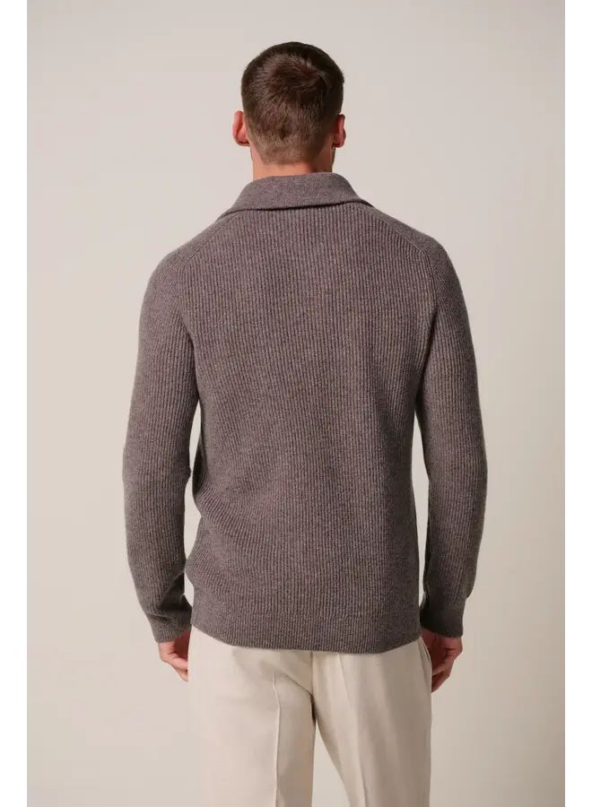 Pullover Half Zip Heavy Wol Aubergine PPXJ30058I