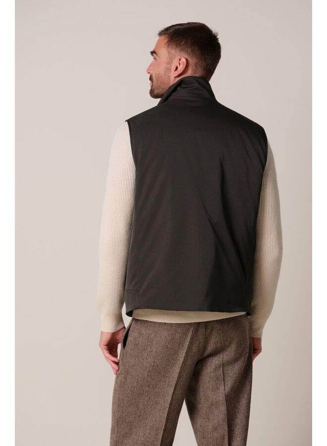 Bodywarmer Donkerbruin magneetsluiting PPXU30001C