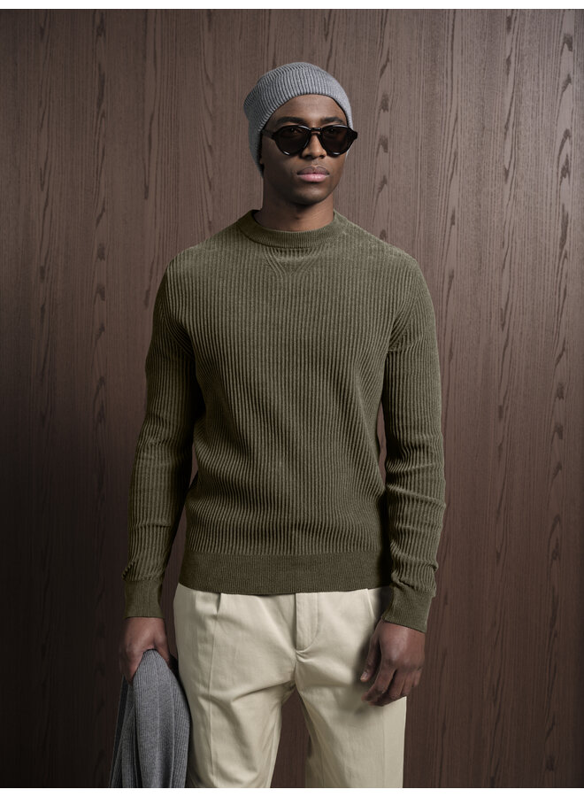 Crewneck Chenille Rib 6282TM300 col 75 Groen