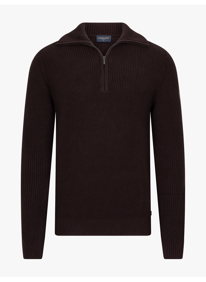 Giono Half Zip Trui 118265054-898000 Donkerbruin