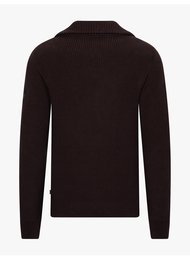 Giono Half Zip Trui 118265054-898000 Donkerbruin