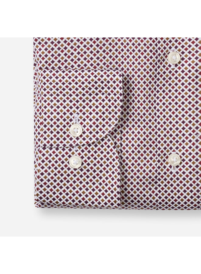 Overhemd Print Bordeaux Modern Fit Luxor 1308 24 37