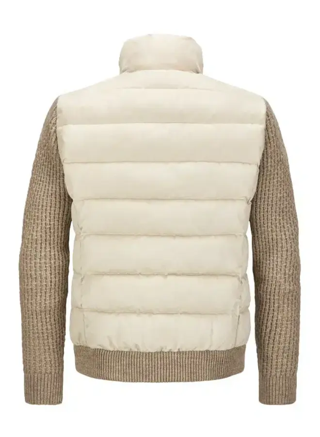 Jas Gewatteerd MSDean, microvelours brei 630372-11165-15 zand
